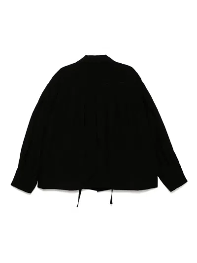 Songzio Polydart Collared Jacket In Black