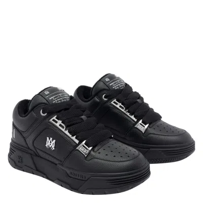 Amiri Black Sneakers With Logo Patch On The Side And Logo Lettering On The Rear In Leather Man In Black