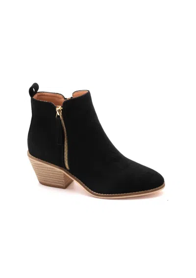 Corkys Footwear Women's Spooktacular Chunky Bootie In Black Suede In Black