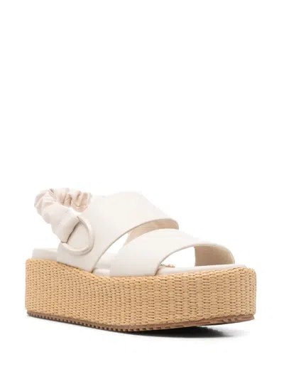Blauer 50mm Round-toe Platform Sandals In Neutral