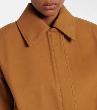 Stella Mccartney Pointed Collar Field Jacket In Brown
