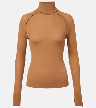 Victoria Beckham 'piping' Sweater In Brown
