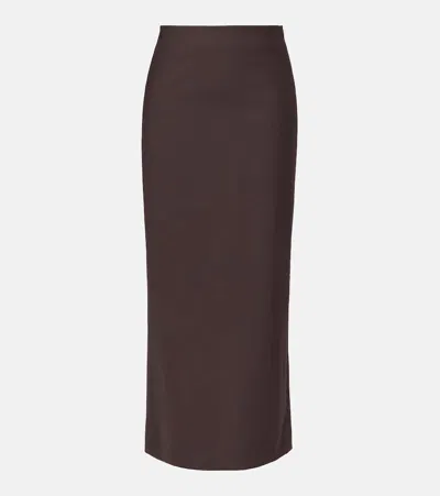 羊毛混纺加长半身裙