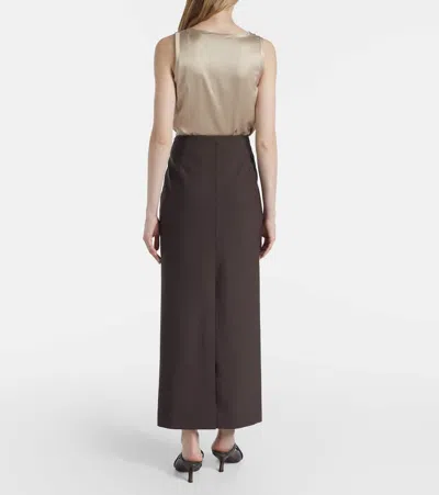 羊毛混纺加长半身裙