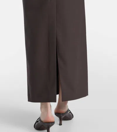 羊毛混纺加长半身裙