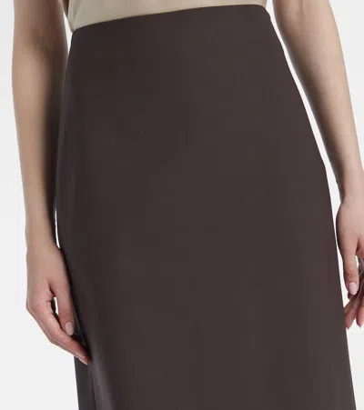 羊毛混纺加长半身裙