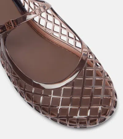 Tory Burch Mellow Jelly Mary Jane Ballerina Mules In Purple