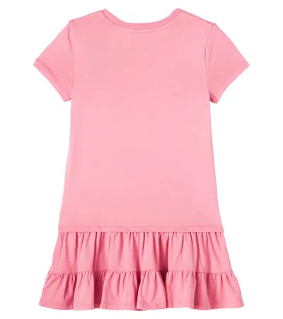 Polo Ralph Lauren Ralph Lauren Polo Bear Tiered Cotton Jersey Dress In Pink