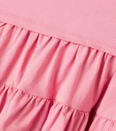 Polo Ralph Lauren Ralph Lauren Polo Bear Tiered Cotton Jersey Dress In Pink