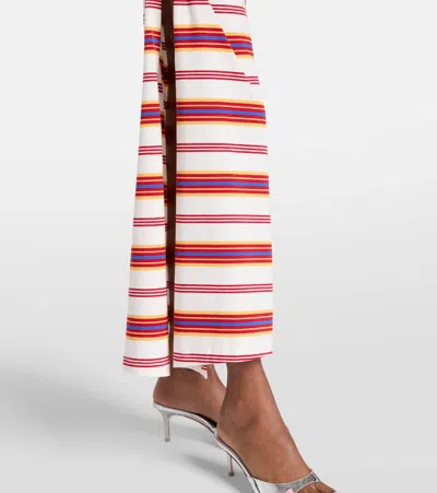 Rabanne Embellished Striped Stretch-jersey Maxi Skirt In Multi