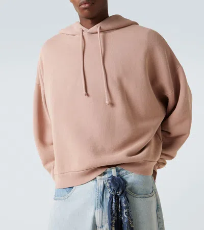Acne Studios Fester H Cotton-jersey Hoodie In Pink