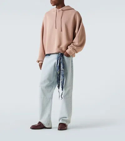 Acne Studios Fester H Cotton-jersey Hoodie In Pink