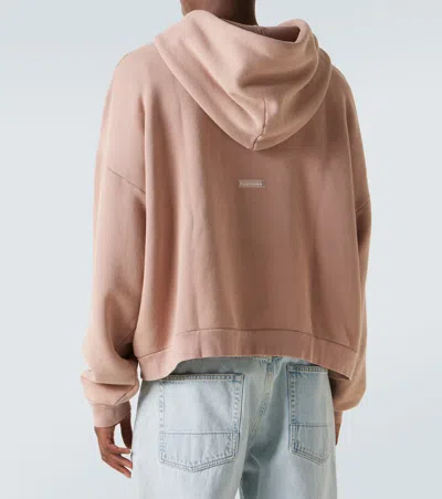 Acne Studios Fester H Cotton-jersey Hoodie In Pink