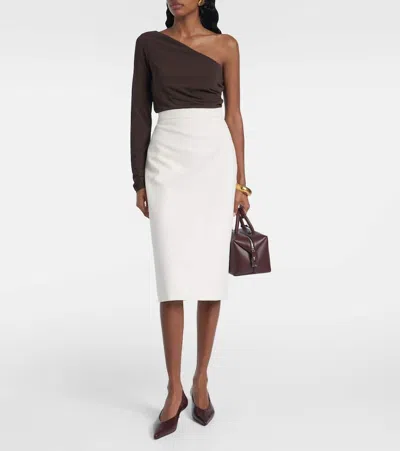 Max Mara `losanna` Knit Skirt In Neutral