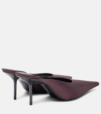 Victoria Beckham 75mm Sloan Pointed-toe Stiletto Mules In Brown