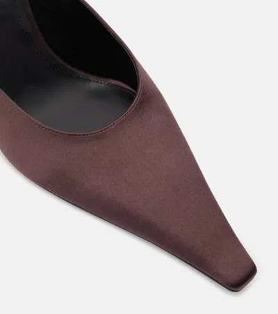 Victoria Beckham 75mm Sloan Pointed-toe Stiletto Mules In Brown