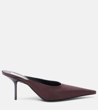 Victoria Beckham 75mm Sloan Pointed-toe Stiletto Mules In Brown