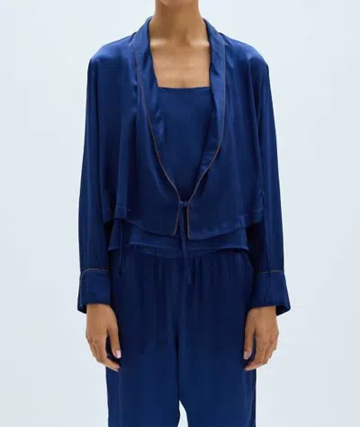 Raquel Allegra Windsor Jacket In Navy In Blue