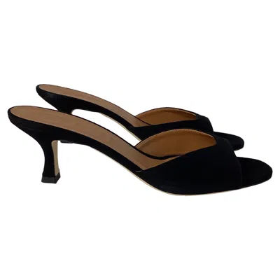 Staud Brigitte Mules In Black Suede