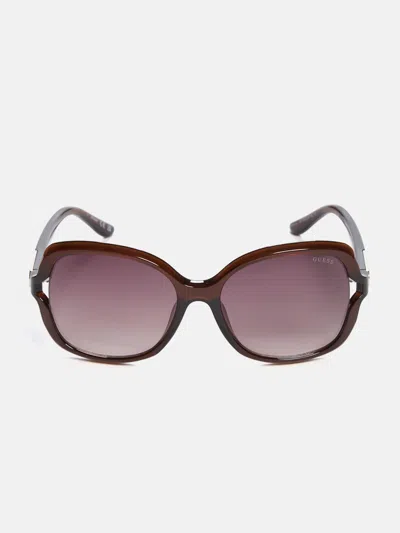 Guess Factory Square Cutout Sunglasses In Brown
