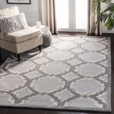 Safavieh Bella Hand Made Area Rug, Grey / Light Grey Contemporary Style Non-shedding