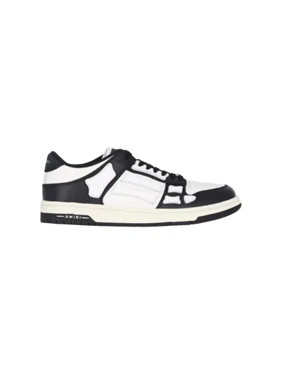 Amiri Multicolor Leather And Fabric Bandana Denim Skel Sneakers