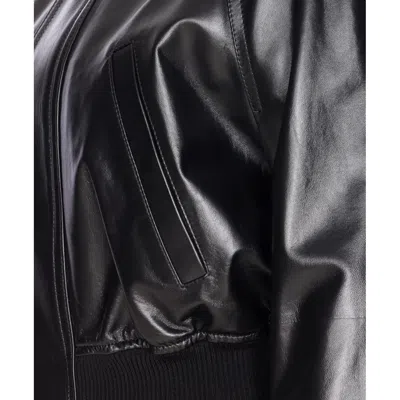 Bottega Veneta Women Black Lightweight Smooth Nappa Leather Jacket In Black