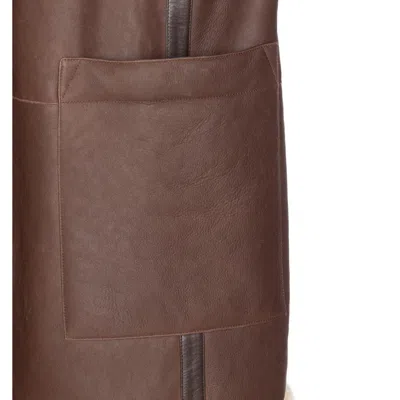 Bottega Veneta Shearling Long Vest In Brown