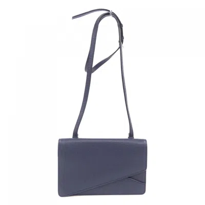 Pre-owned Valextra Leather Handbag () In Blue