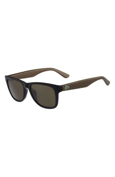 Lacoste 52mm Rectangular Sunglasses In Black