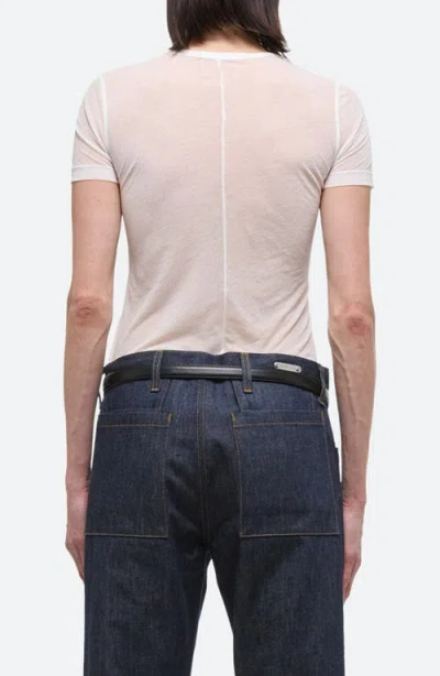 Helmut Lang Zeroscape Mesh Cotton Jersey T-shirt In White