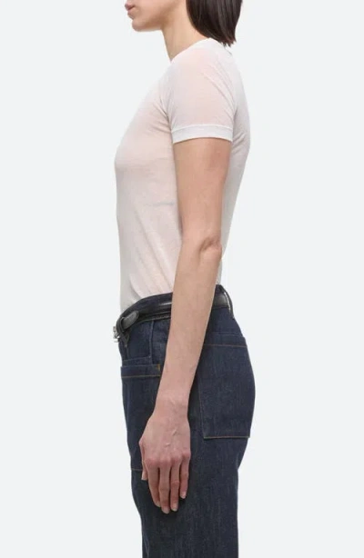 Helmut Lang Zeroscape Mesh Cotton Jersey T-shirt In White