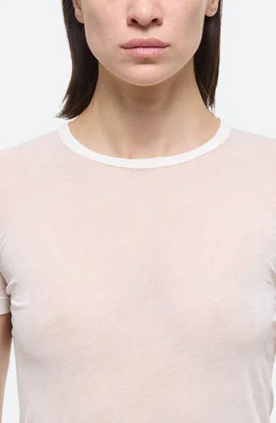 Helmut Lang Zeroscape Mesh Cotton Jersey T-shirt In White