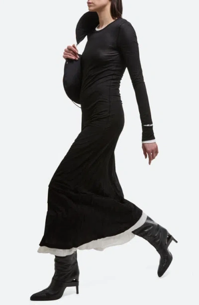 Helmut Lang Mehrlagiges Maxikleid Aus Cupro