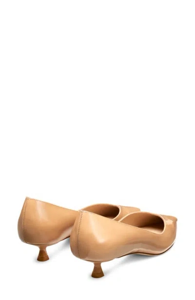 Stuart Weitzman Eva Kitten Heel Pointed Toe Pump