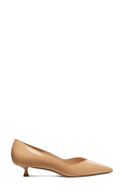 Stuart Weitzman Eva Kitten Heel Pointed Toe Pump