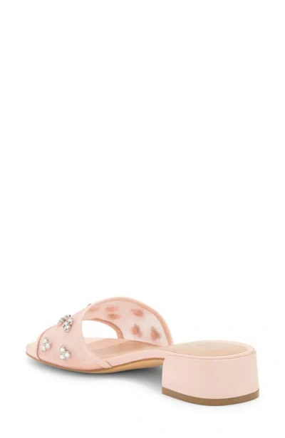 Stuart Weitzman Tammy Crystal Slide Sandal In Pink