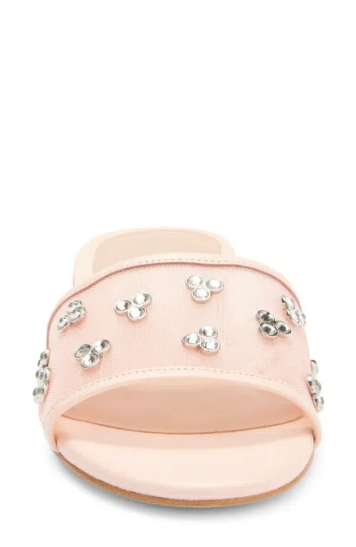 Stuart Weitzman Tammy Crystal Slide Sandal In Pink