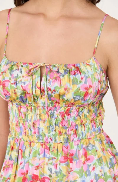 Astr The Label Smocked Maxi Dress In Multi