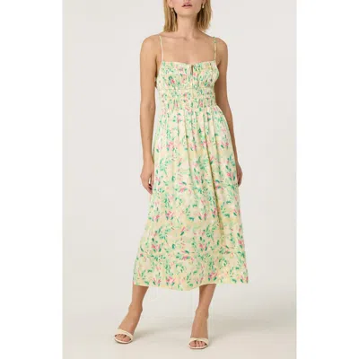 Astr The Label Smocked Maxi Dress In Multi