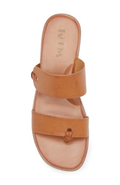 Korks Sansa Slide Sandal In Brown