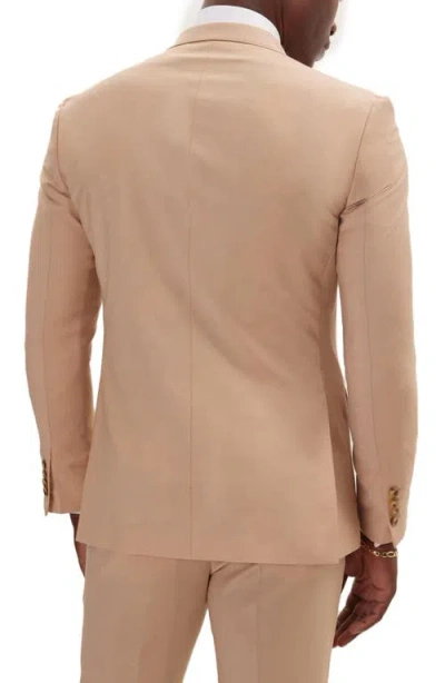 Ron Tomson Super 120s Merino Wool Tuxedo Jacket In Neutral