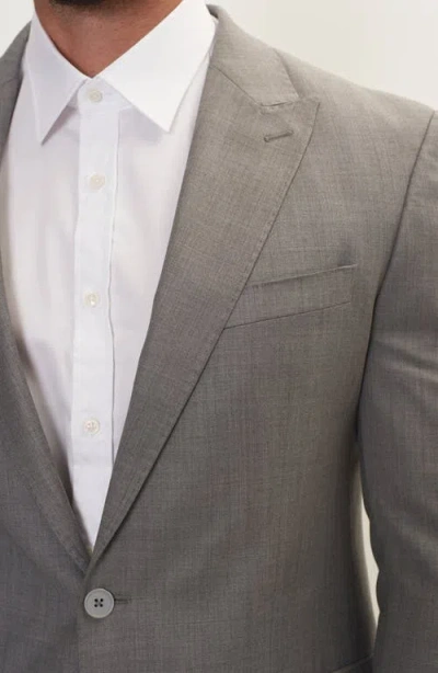 Ron Tomson Super 120s Merino Wool Tuxedo Jacket In Gray