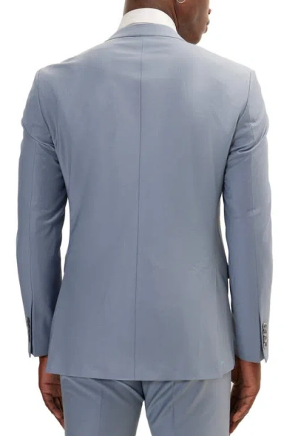 Ron Tomson Super 120s Merino Wool Tuxedo Jacket In Blue