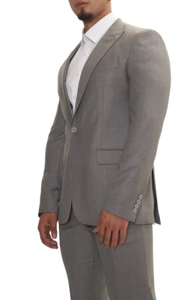 Ron Tomson Super 120s Merino Wool Tuxedo Jacket In Gray