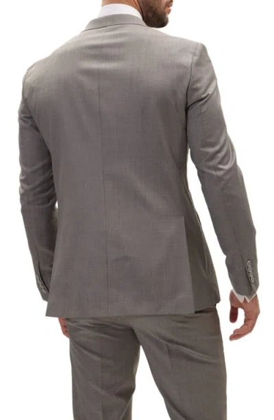 Ron Tomson Super 120s Wool Double Breasted Tuxedo Jacket In Gray