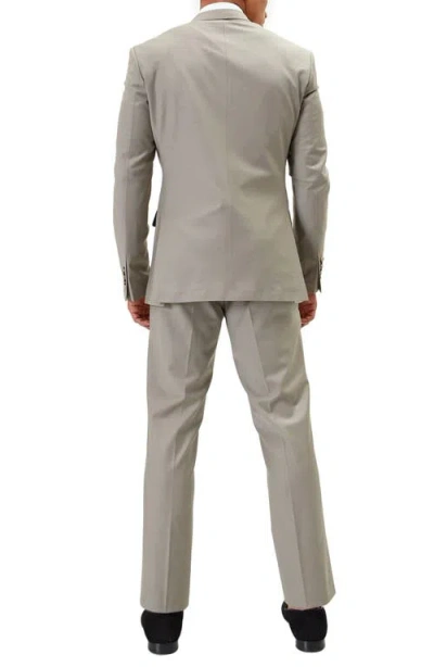 Ron Tomson Super 120s Wool Double Breasted Tuxedo Jacket In Gray