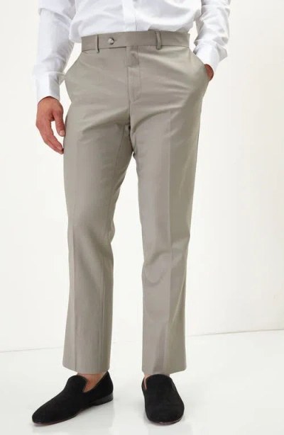 Ron Tomson Super 120s Wool Double Breasted Tuxedo Jacket In Gray