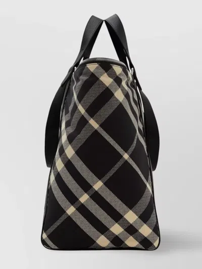 Burberry Checkered Pattern Shoulder Bags With Dual Handles