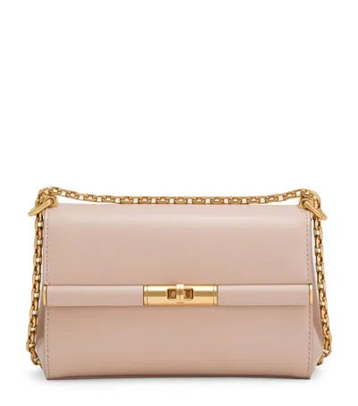 Dolce & Gabbana Small Marlene Satin Shoulder Bag In Dark Beige
